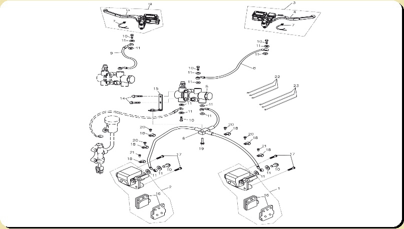 Handbremssystem, Ersatzteile für das Adly ATV Conquest 600 4x4